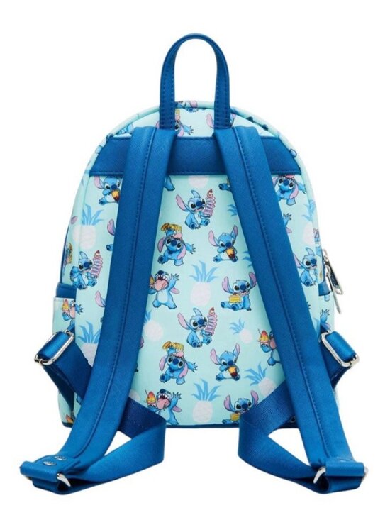 Loungefly Lilo & Stitch Snacking Pineapple Snow Cone Pizza AOP Mini Backpack NWT main image 2